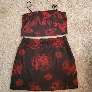 SHEIN top/skirt set XL